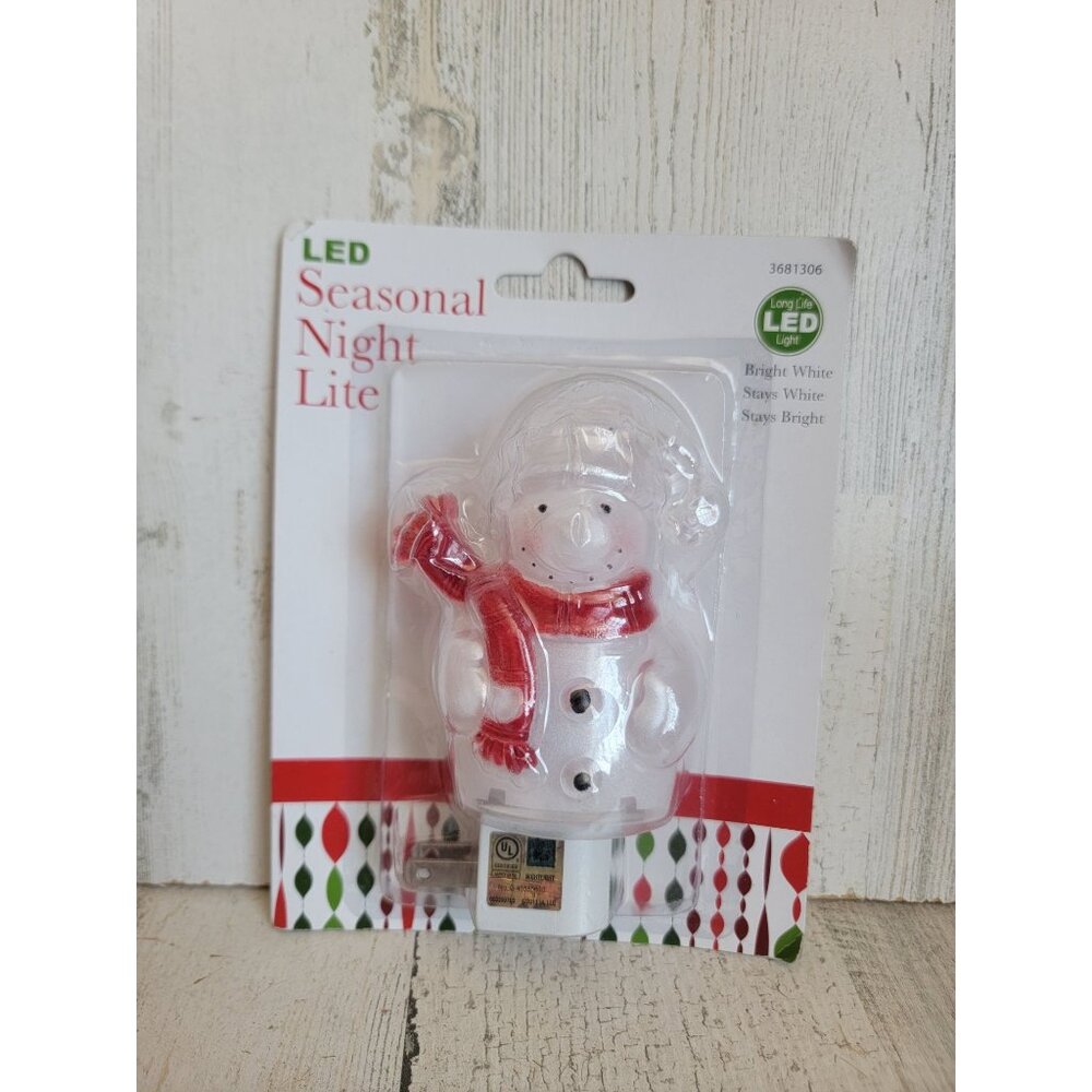 Vintage Seasonal night light snowman winter xmas decor